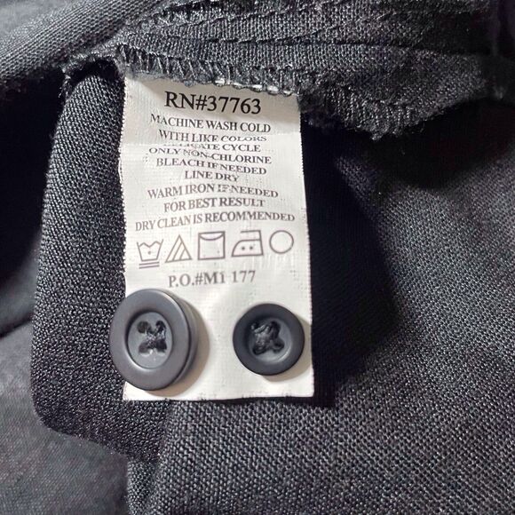 CUBAVERA Men's Linen Blend No Pocket Guayabera Shirt Size Large Black - Picture 12 of 16